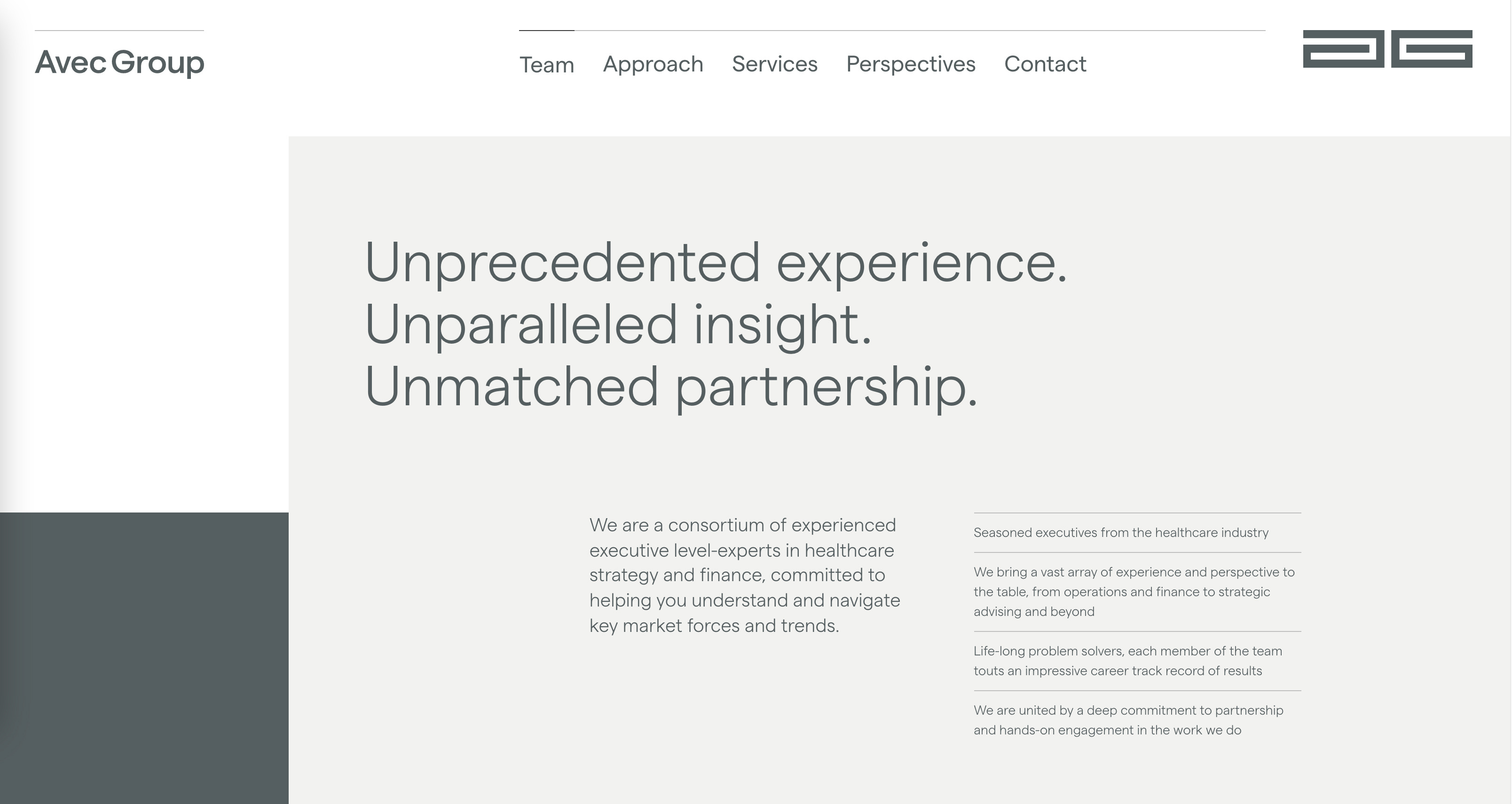 The Avec Group Subpage