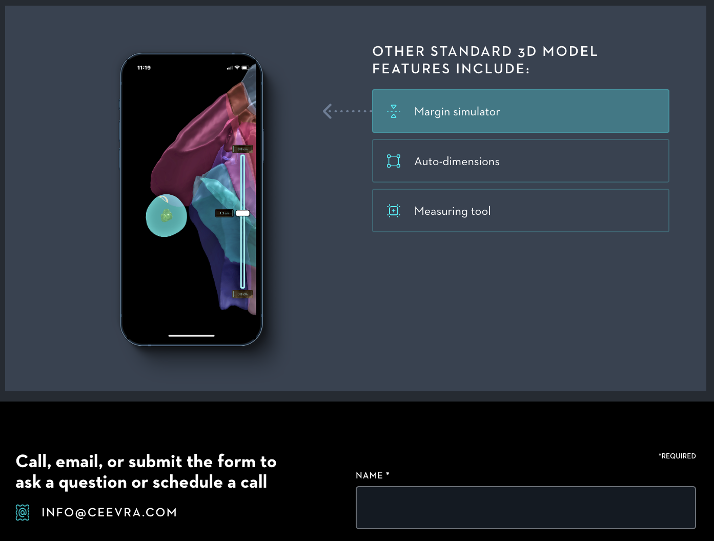 Ceevra on-page interactives